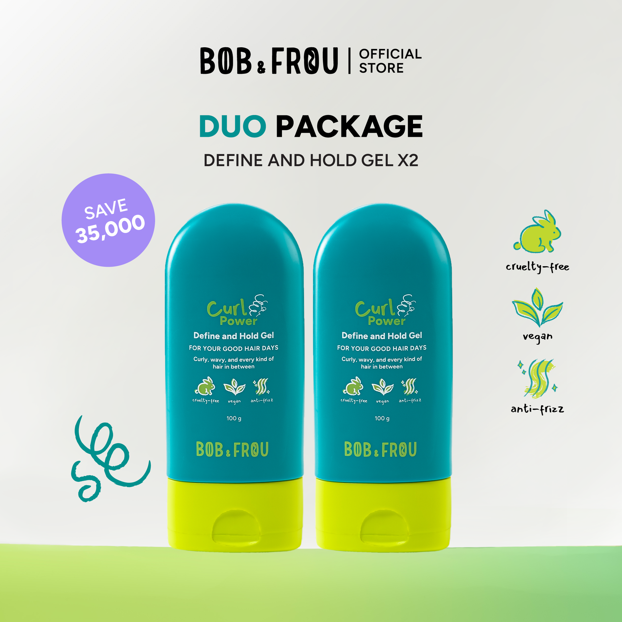 DUO PACKAGE - CURL POWER DEFINE AND HOLD GEL
